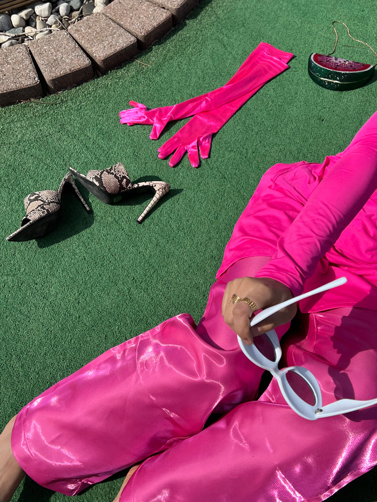 LIQUID TROUSER- FUCHSIA